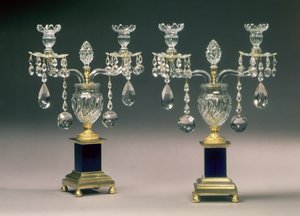 Pair of George III ormolu-mounted candelabra, c.1780